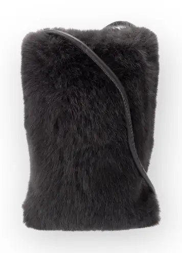 new The Cashmere Project ✽ Dyed Mink Braided Strap Crossbody Mini Bag ✽ Black ✽ - Image 1