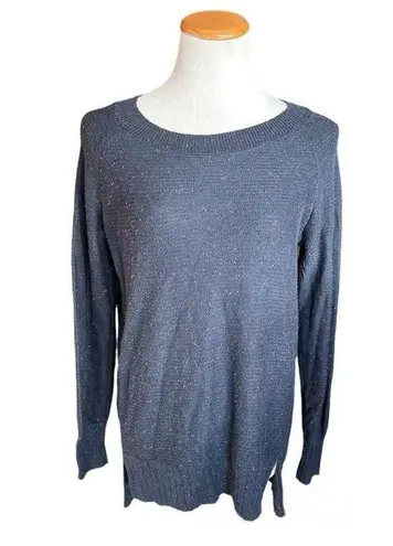 Old Navy Womens  Stitchy Bateau Midnight Neps Knit Lightweight Sweater - Sz S