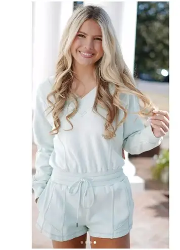 FREE PEOPLE Intercept Romper in Pistachio Size Medium Green