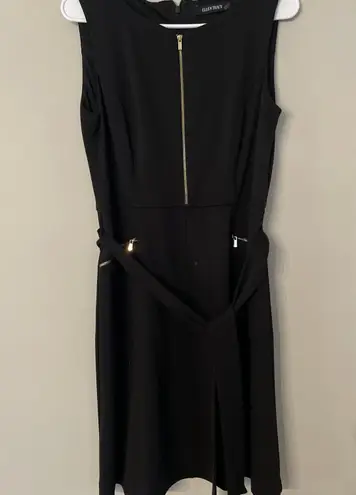 Ellen Tracy Black Fit and Flair Sleeveless Dress Size 6 Small/Medium