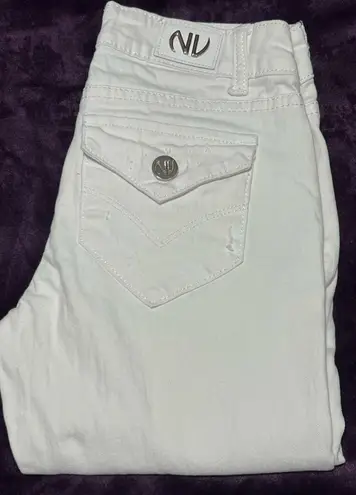 NV Distressed Straight Leg Jeans