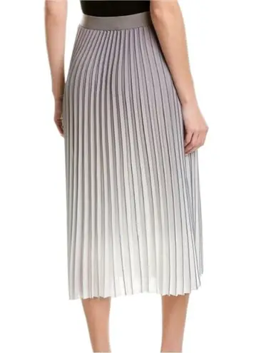 J. McLaughlin  Pleated Ombré A Line Midi Skirt Gray Size M