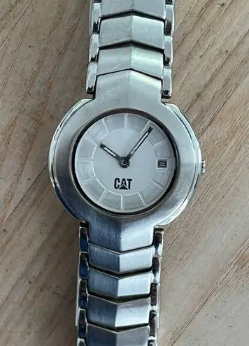 Caterpillar CAT Ladies Watch ULTRA RARE Stainless Bracelet Case Dial Date Window