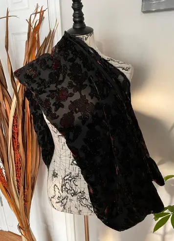 Newport News Easy Style Velvet Fabric Yard Lace Floral print sheer Embroidered shiny Sewing Supplies Shawl Shrug