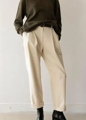 Kindersalmon Tuck Straight Pants Ivory Size 2