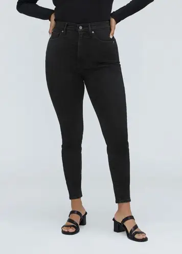 Everlane  The Curvy High Rise Skinny Jeans Plus size 32 Black Dark wash