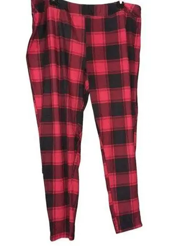 Terra & Sky  Buffalo Plaid Leggings Size 2X (20W-22W)