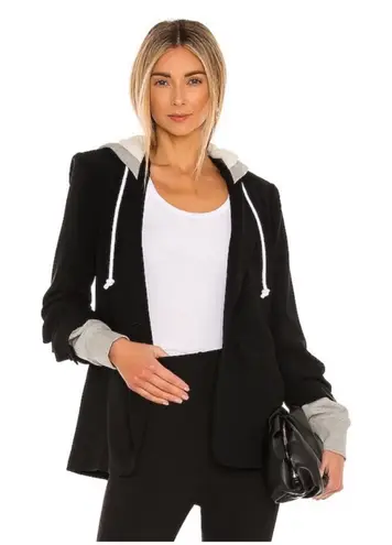 Cinq à Sept Cinq A Sept Hooded Khloe Blazer Jacket Black/Heather Gray