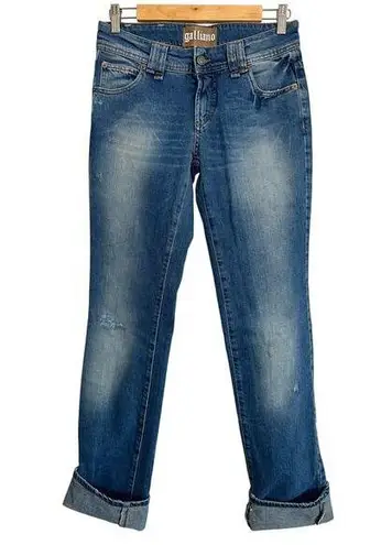 Galliano Y2K Vintage Straight Leg Jeans Women’s Size 29 Medium Wash Blue