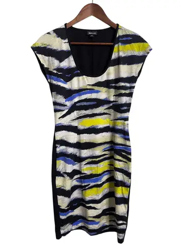 Just Cavalli Abstract Print Bodycon Mini Dress Multi Color Womans 42