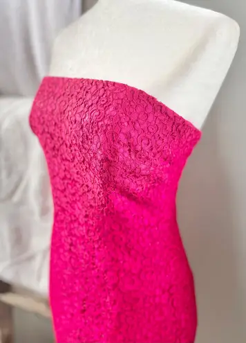 David Meister | Womens Hibiscus Lace Formal Wedding Prom Strapless Bodycon Dress (4) 124D1