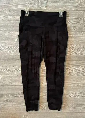 Lululemon  black and grey camo leggings align size 10 25” inseam