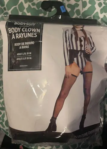 Party City Halloween Stripe Clown Costume