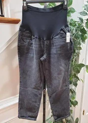 Old Navy  Women's Black Cotton Pockets Maternity Straight Leg Capri Jeans Size 8S