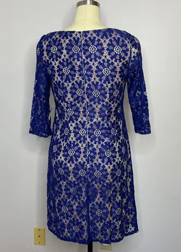 Jessica Howard Illusion-Sleeve Lace Sheath Dress 6