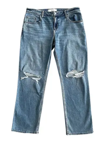 Hollister  low-rise relaxed straight denim ripped jeans - 14 long