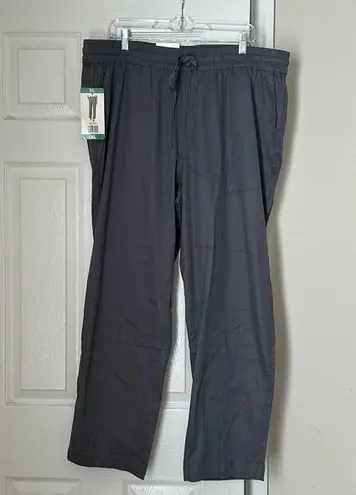 32 Degrees Heat Brand New Size XL 32 Degrees Cool Linen Cotton Blend Wide Leg Pants Dark Gray