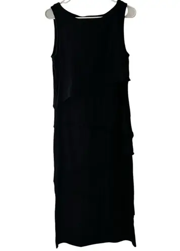 Neon Buddha Shanghai Knit Mummy Dress Bodycon Midi V30 Black Size L