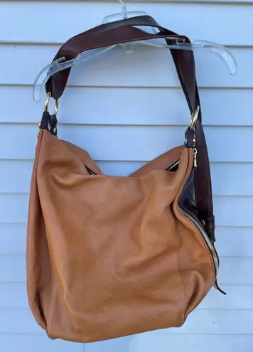 Marino Orlandi leather sling back pack Tan