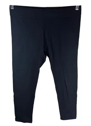 Pact Black Organic Cotton Blend Cropped Leggings Womens Size Large Activewear