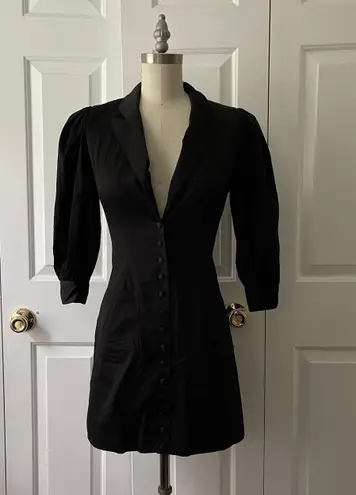 Danielle Bernstein Black tuxedo mini dress