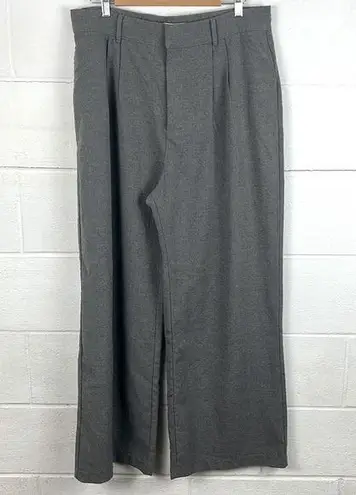 Abercrombie & Fitch  tailored gray wide leg pant