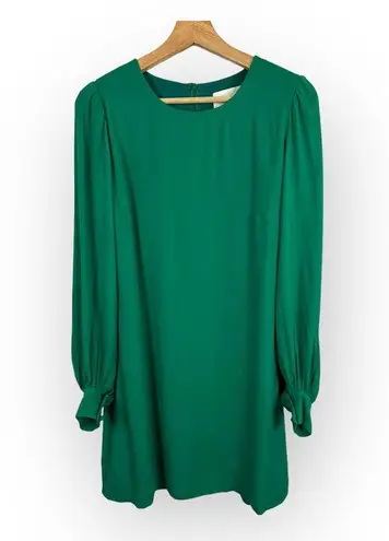 Goat Womens size 4 Crew Neck Long Sleeve Shift Dress Green