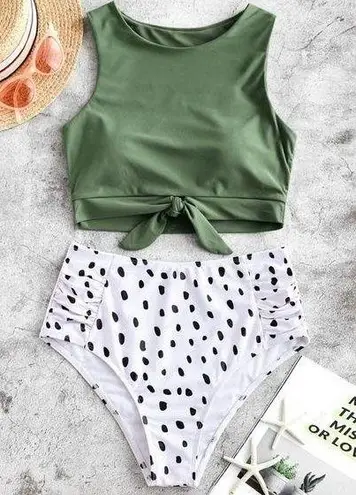 Polka dot bikini set Green Size L