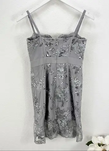 NBD X by  Harper Mini Dress Silver Sequin Cocktail Party Revolve XS NWT