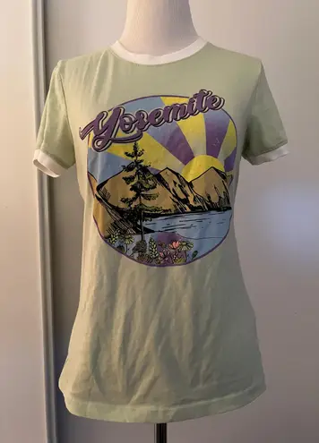 Brave Soul green Yosemite graphic print t-shirt Sz XS