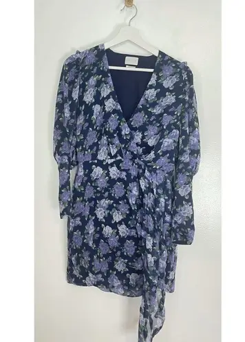 Saylor Merritt Floral Long Sleeve Minidress in Multi Size Small