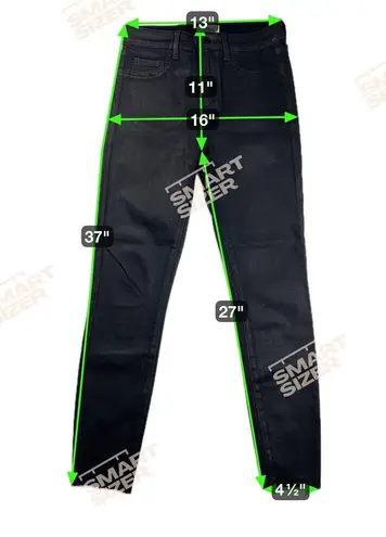 Pistola Aline Skinny Ankle Jeans Coated Black Raw Hem New Size 27