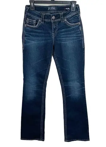 Silver Jeans Suki bootcut fluid denim low rise contrast stitch jeans size 27