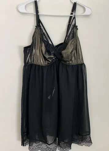 Cacique Foil Lace Strappy No-Wire Babydoll NWT Size 18/20 2 Piece Set