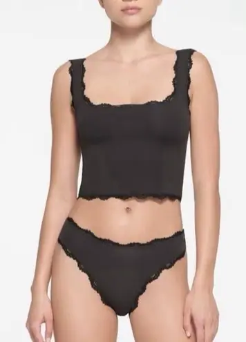 SKIMS Fits Everybody Lace Tank Onyx Size Medium