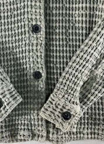 Sundance Catalogue 1 Small Waffle Jacket Button Front Cotton Oversized RARE