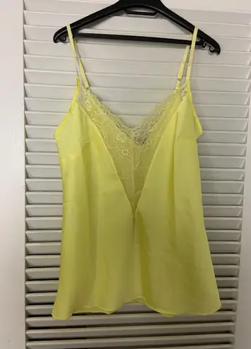 Venti6 Italy Yellow Silk Spaghetti Strap Camisole Size L