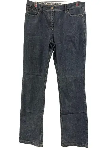 Faconable Women's Jeans Size 10 Dark Wash 98% Cotton 2% Spandex Straight Leg Blue