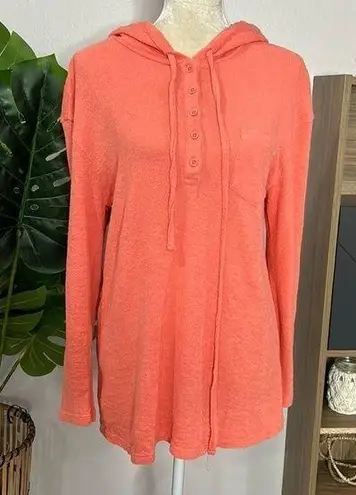 Caslon • woman’s terry cloth hooded henley pullover sweater