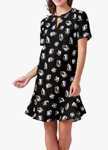 Mud Pie  Crepe black floral Dress medium