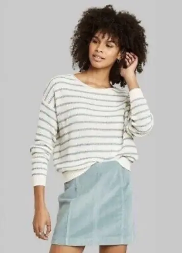 Wild Fable  Striped Cropped Sweater