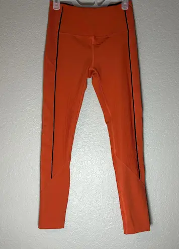 Zyia Active Burnt Orange Ribbed Premium Leggings Size 12