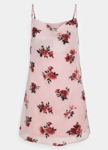 American Eagle NEW NWT  AEO Pink Floral Velvet Cowl Neck Sleeveless Slip Dress XS