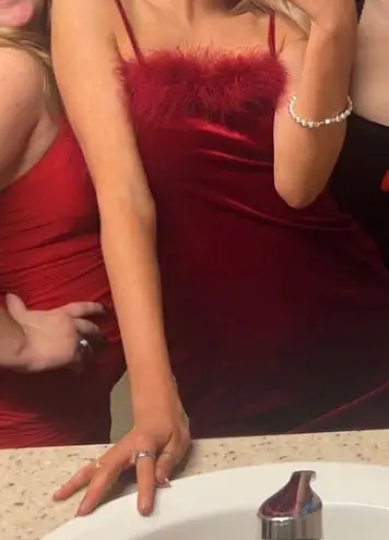 Red Velvet Cocktail Dress
