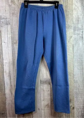 Hanes  Vintage Pull On Blue Fleece Jogging/Jogger Pants Stretch Waistband