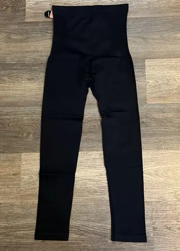 Shapermimt Women's Black High Waisted Shaping Shapeware Leggings Large