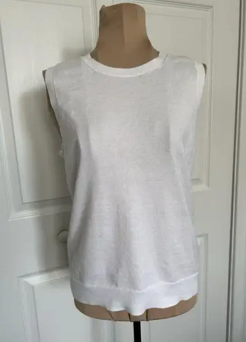 J.Crew Classic Shell Sweater Tank Top White BO375 Sz S