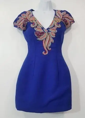 RARE PatBo Embellished Rhinestones Cocktail Mini Dress Size undefined