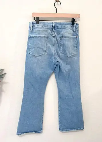 frame denim FRAME Le One Crop Mini Boot Jeans in Caspio Blue Size 2