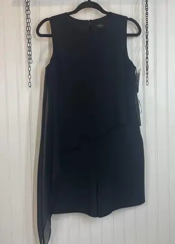 Thalia Sodi NWT Thalia Women’s Black Chiffon Overlay Romper Jumpsuit Small